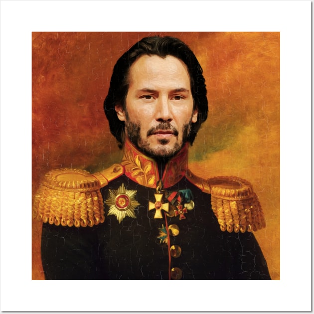 Keanu Reeves Old Portrait Painting Wall Art by UselessRob